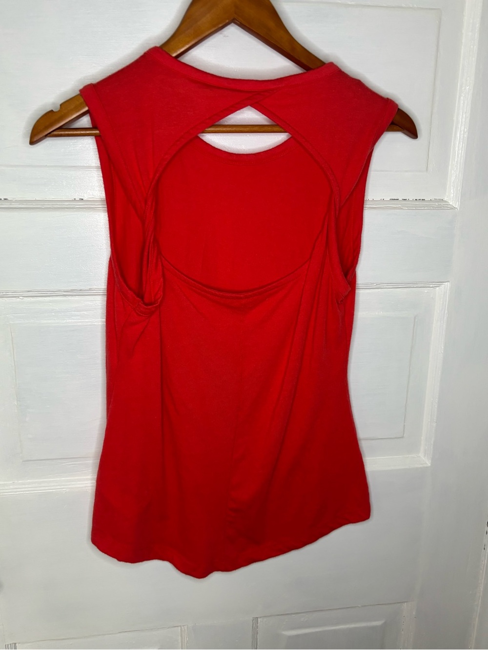 Anthropologie Red Sleeveless Tank with Cutout Back